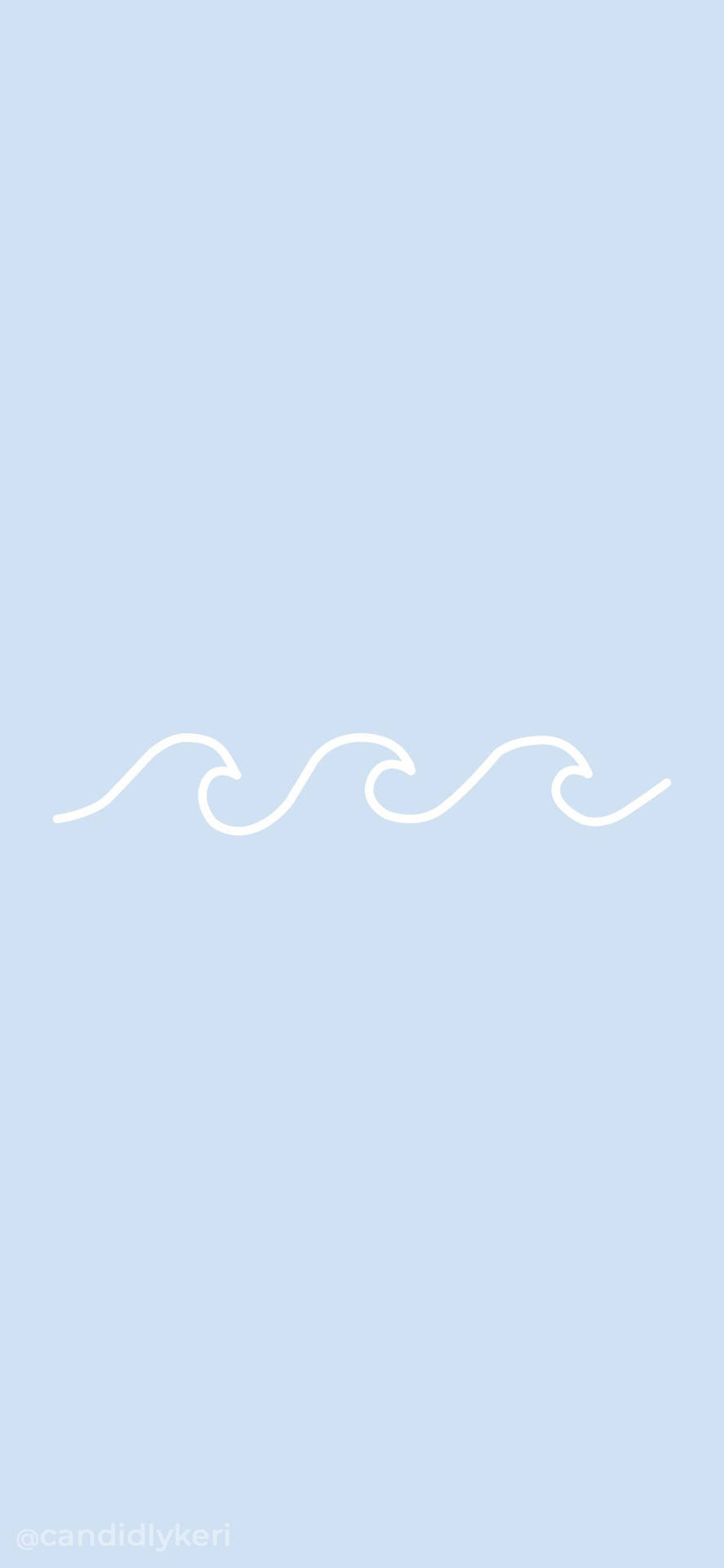Aesthetic Baby Blue Wave Art Background