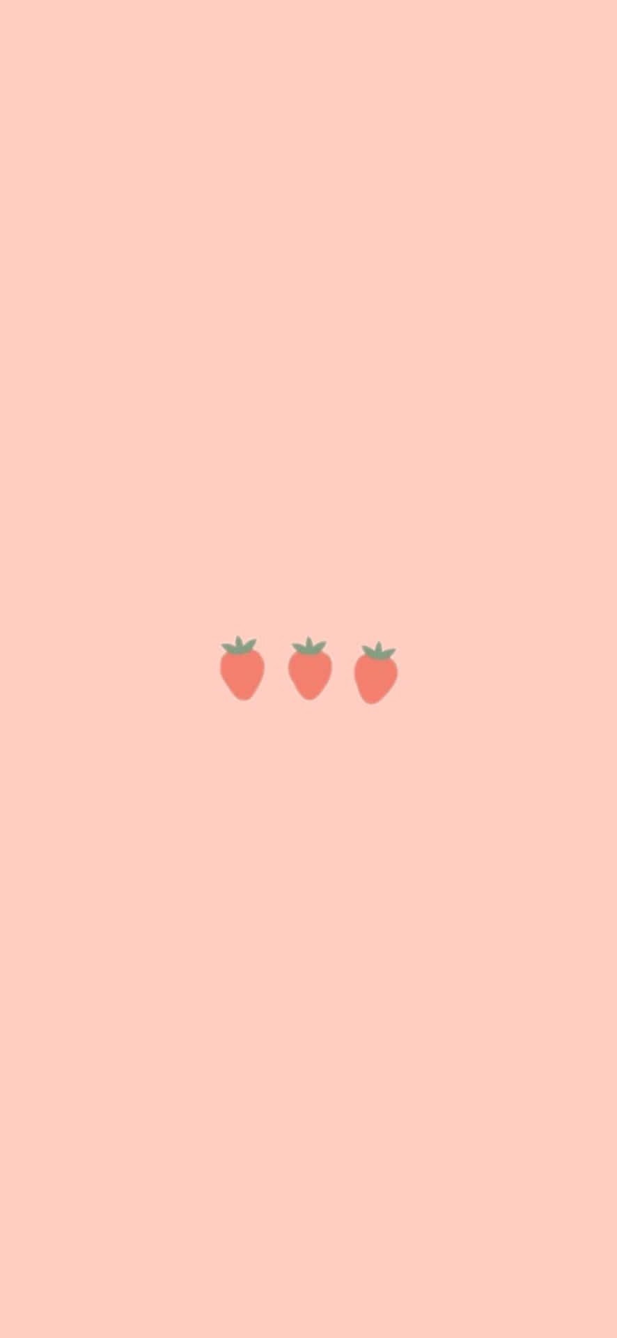 Aesthetic Baby Pink And Strawberries Background