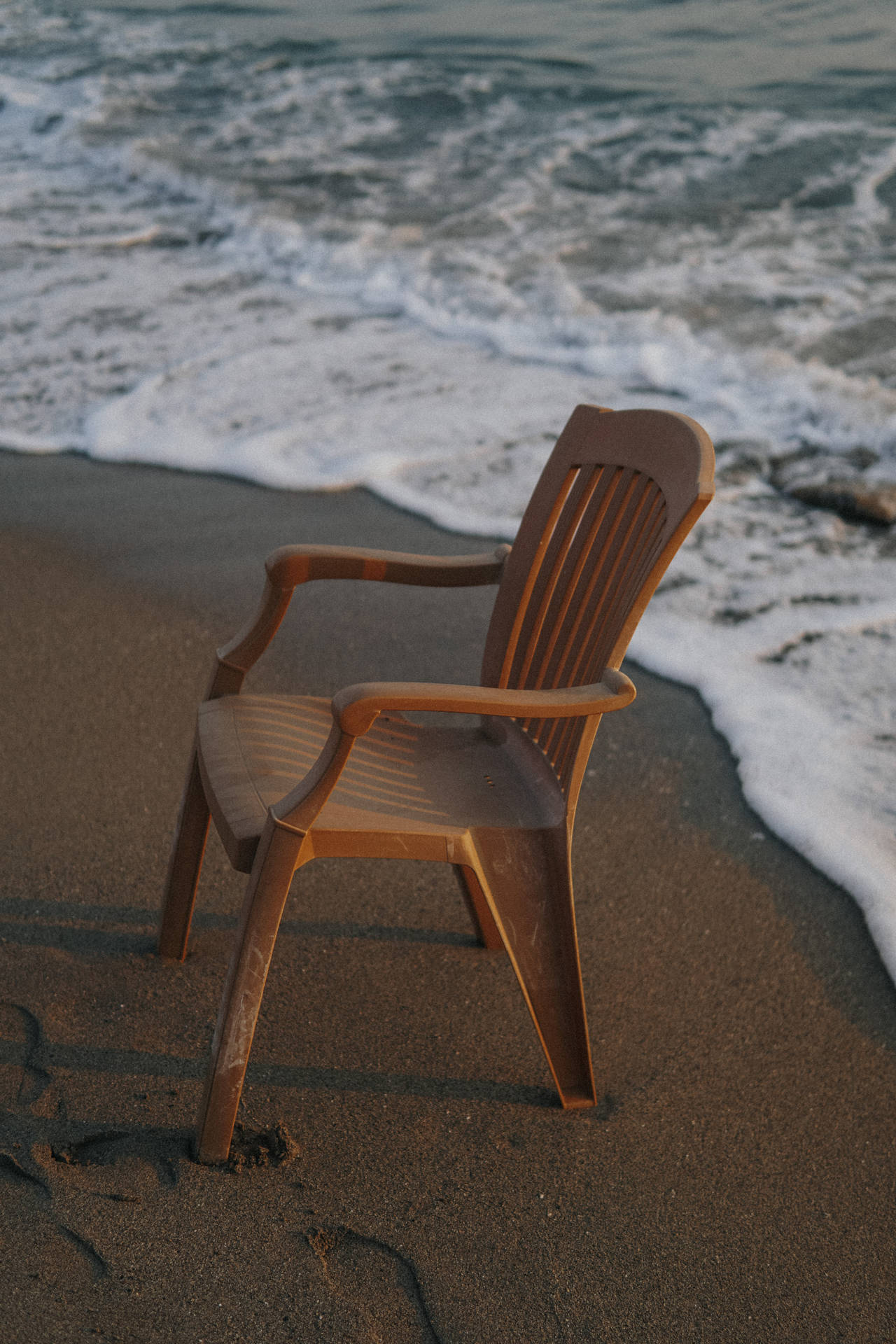 Aesthetic Beach Lounge Chair Background