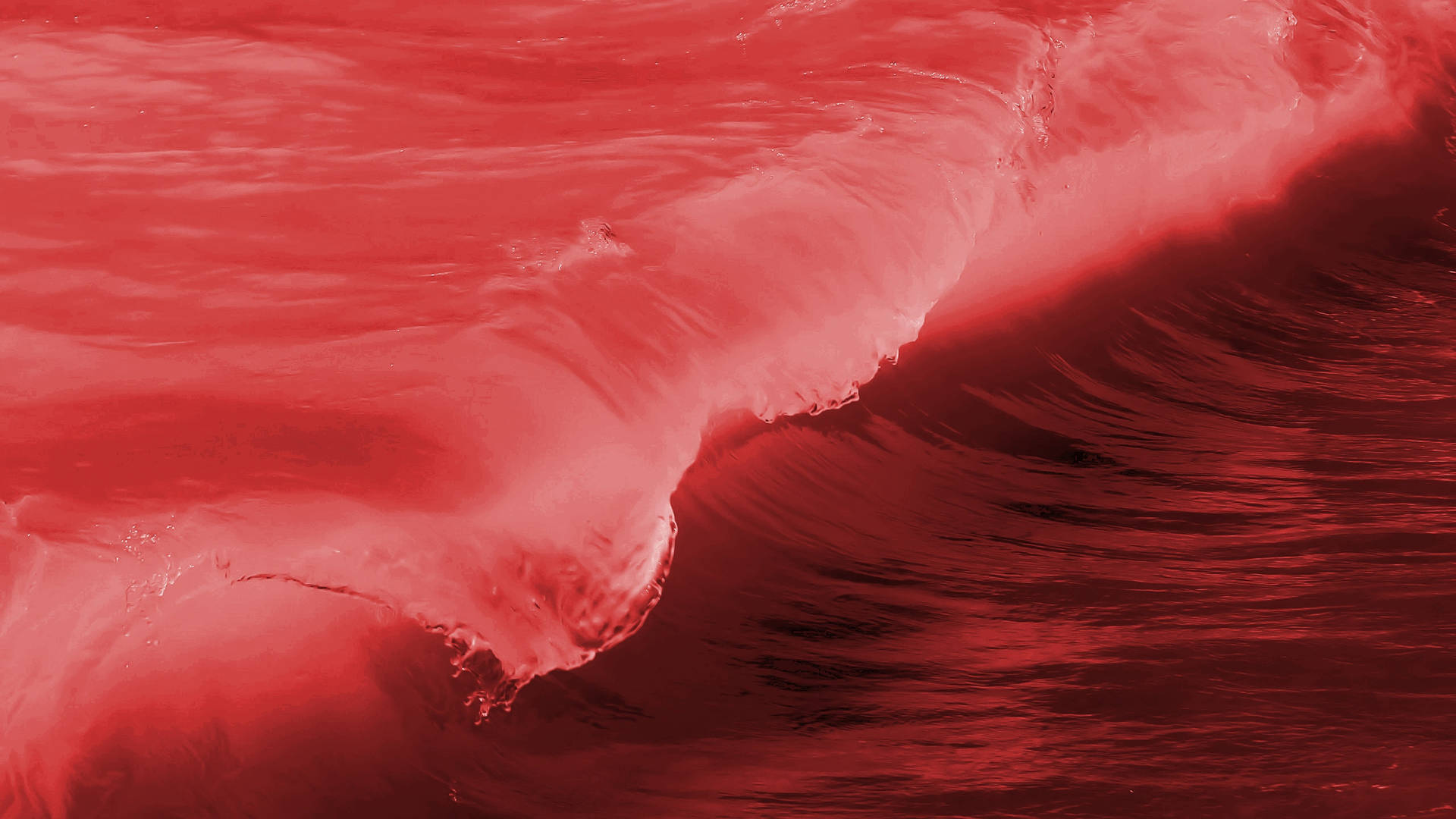 Aesthetic Beach Red Waves Background
