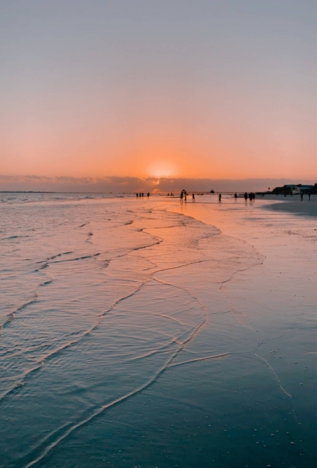 Aesthetic Beach Shallow Waters Background