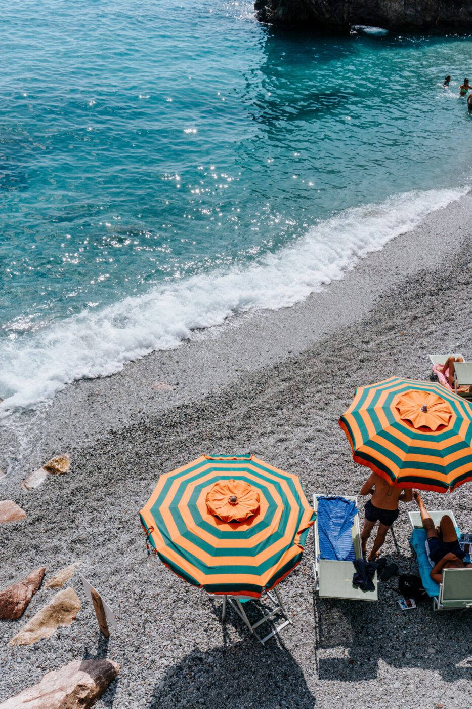 Aesthetic Beach Vibes With Colorful Umbrellas