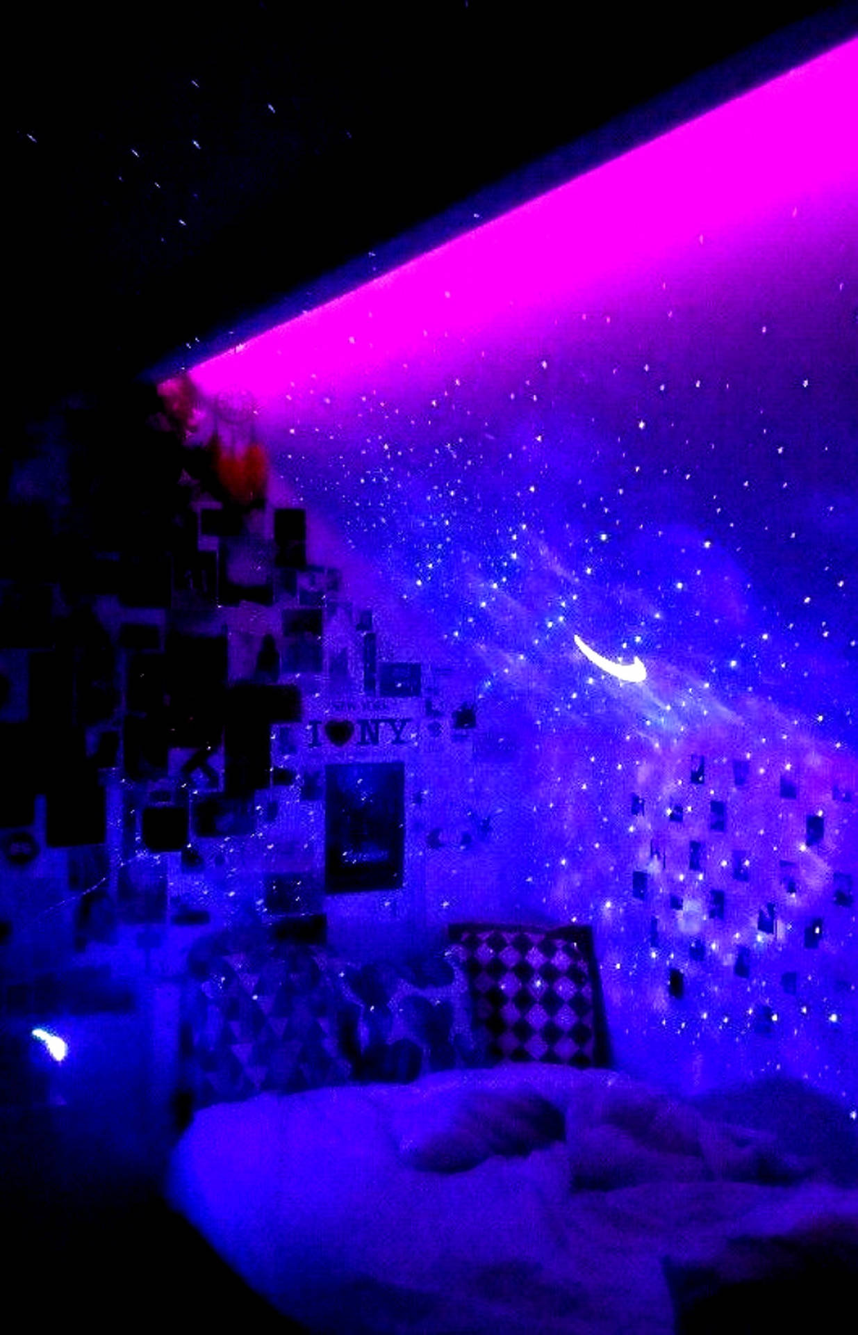 Aesthetic Bedroom Led Light Background