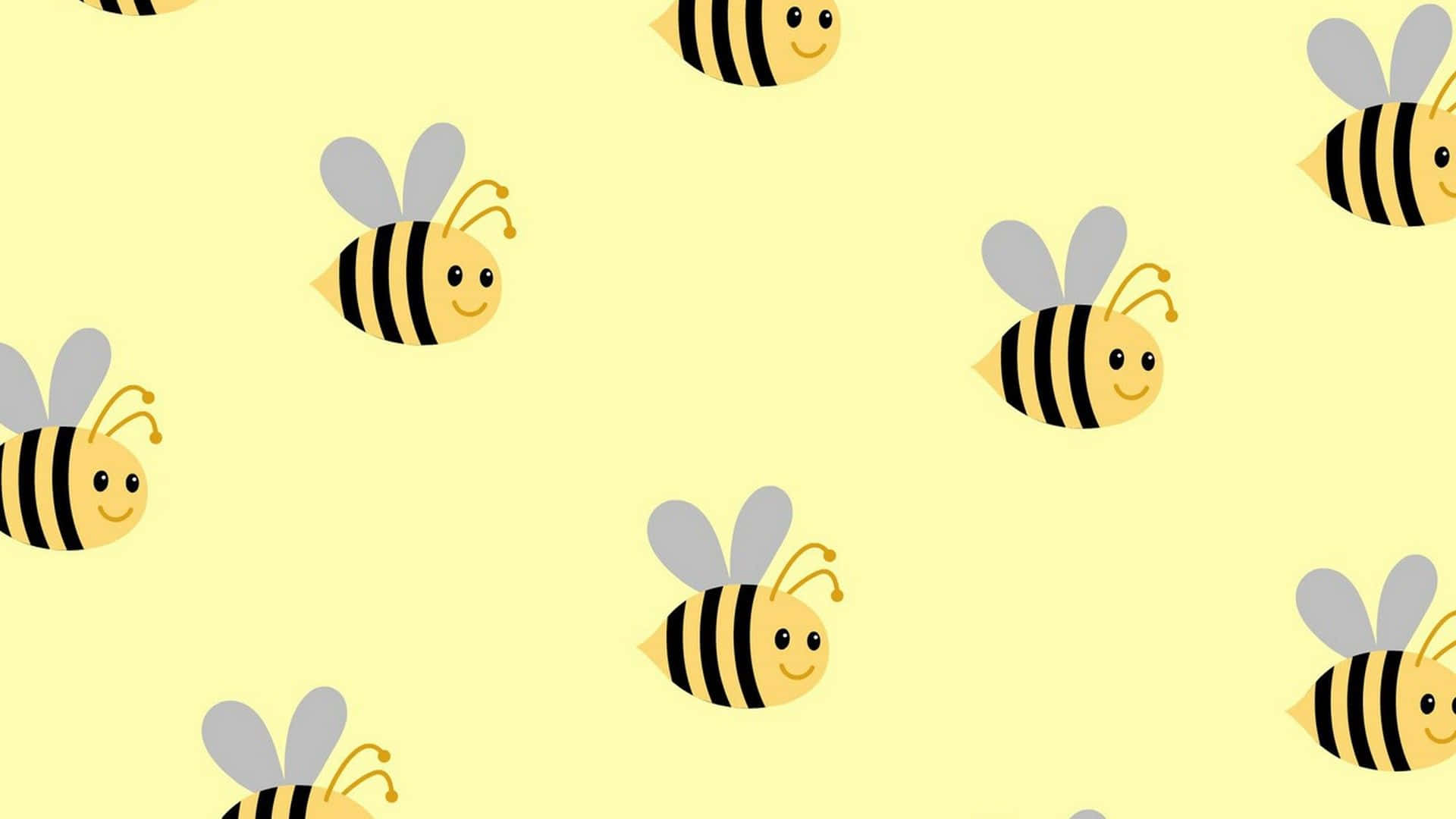 Aesthetic Bee: Nature's Pollinator In A Surreal Environment Background