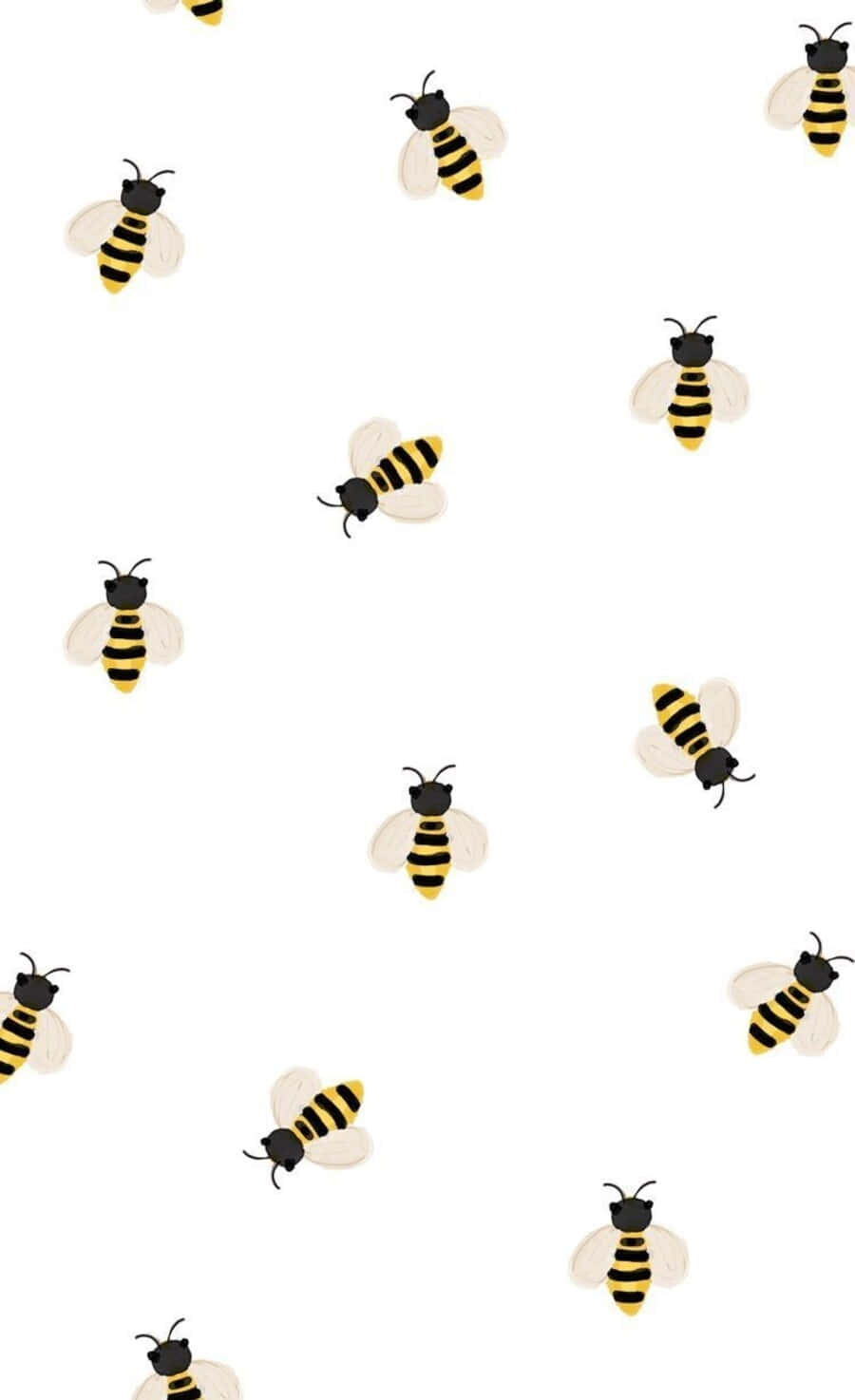 Aesthetic Bee On A Flower Background