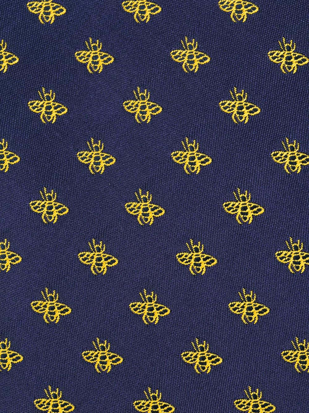 Aesthetic Bee On A Pink Flower Background