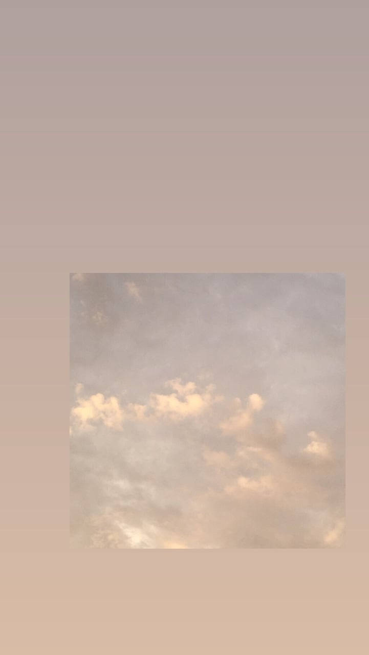 Aesthetic Beige Fluffy Clouds