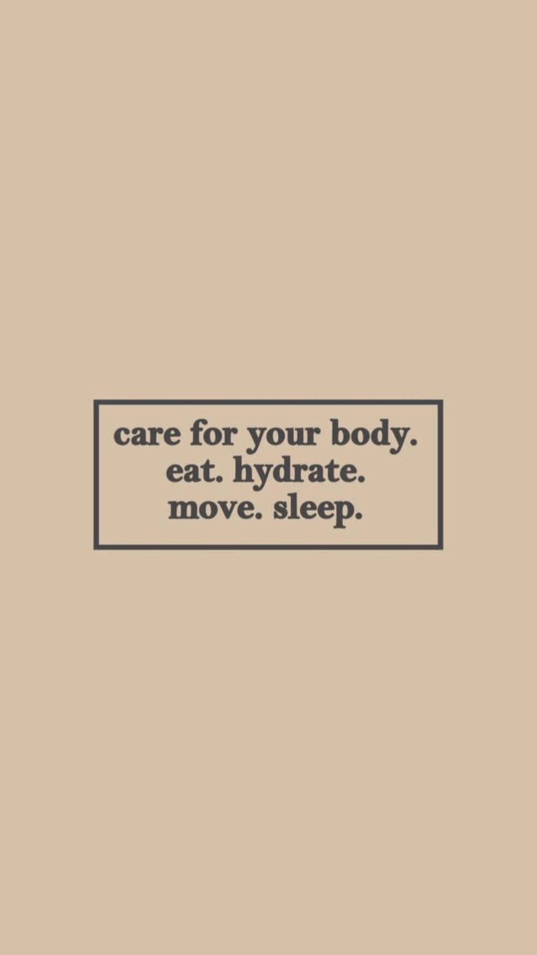 Aesthetic Beige Self-care Quote Background