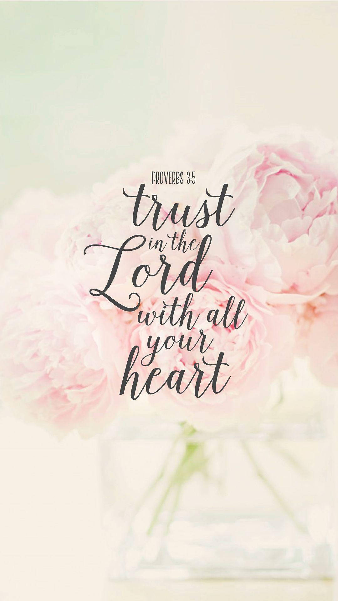 Aesthetic Bible Verse Proverbs 3:5