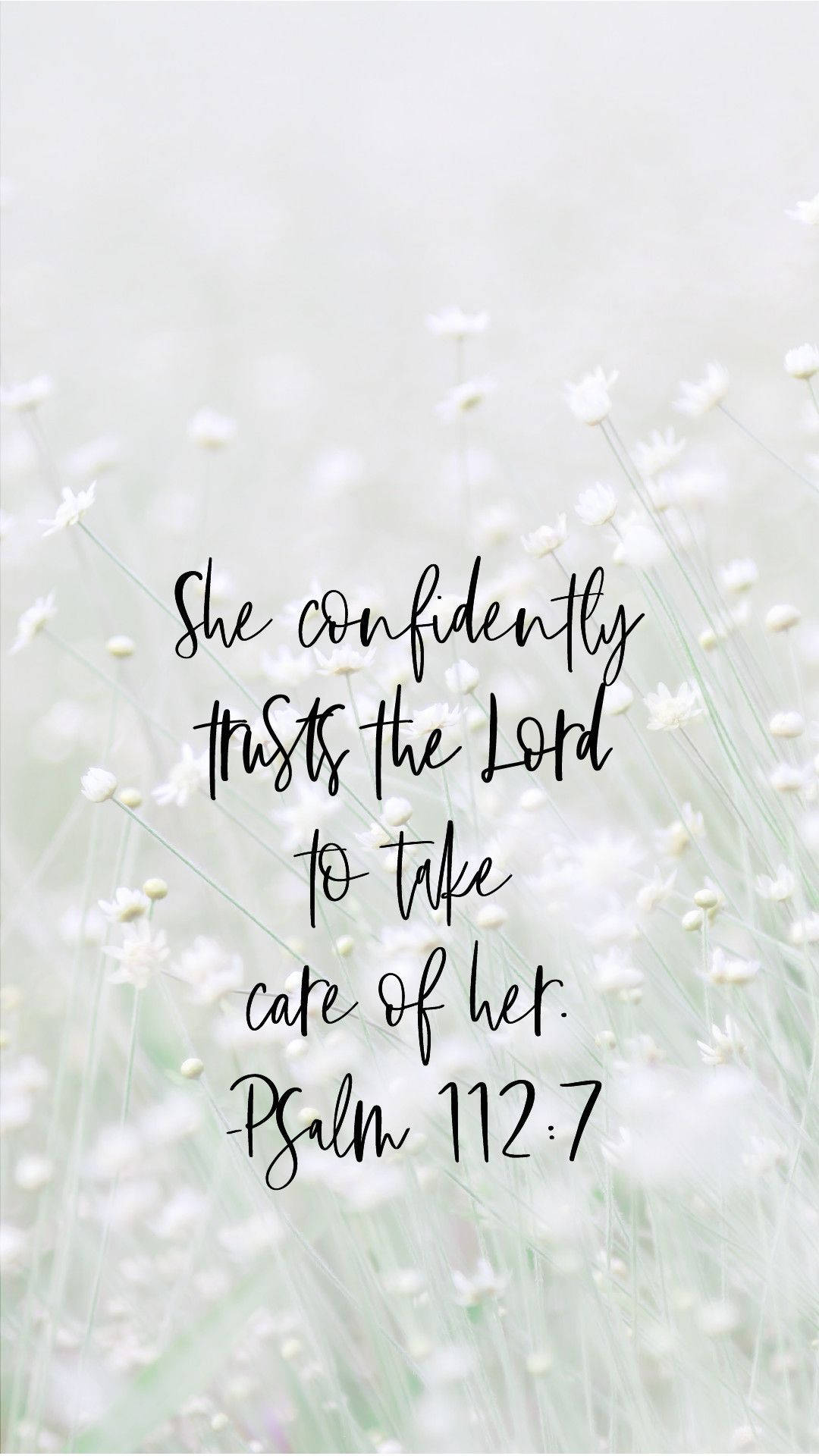 Aesthetic Bible Verse Psalms 112:7 Background