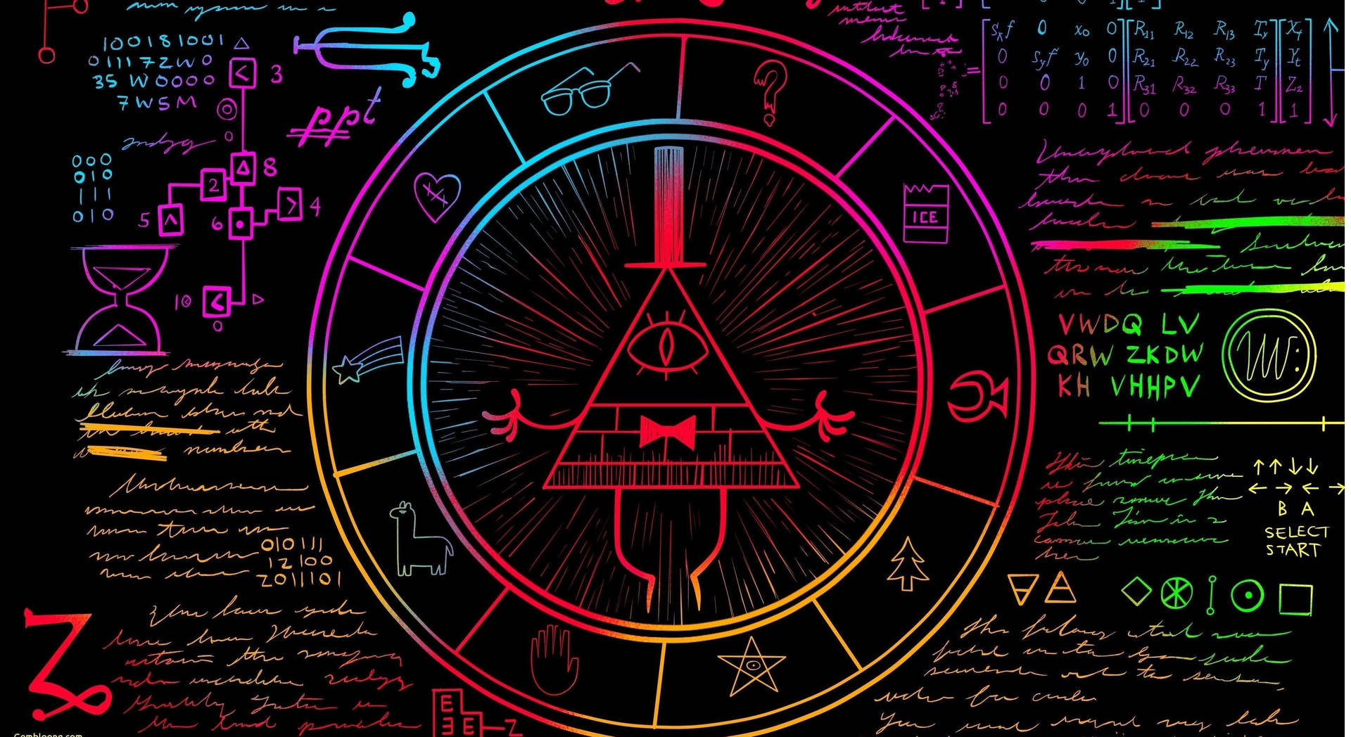 Aesthetic Bill Cipher Laptop Background