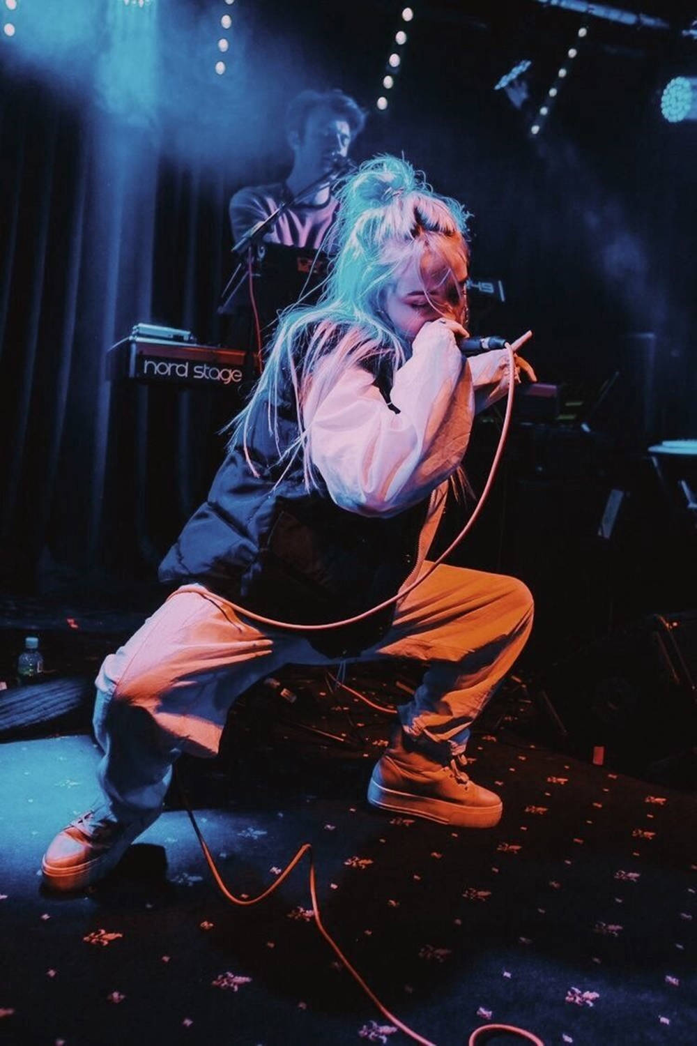 Aesthetic Billie Eilish Performing With Band