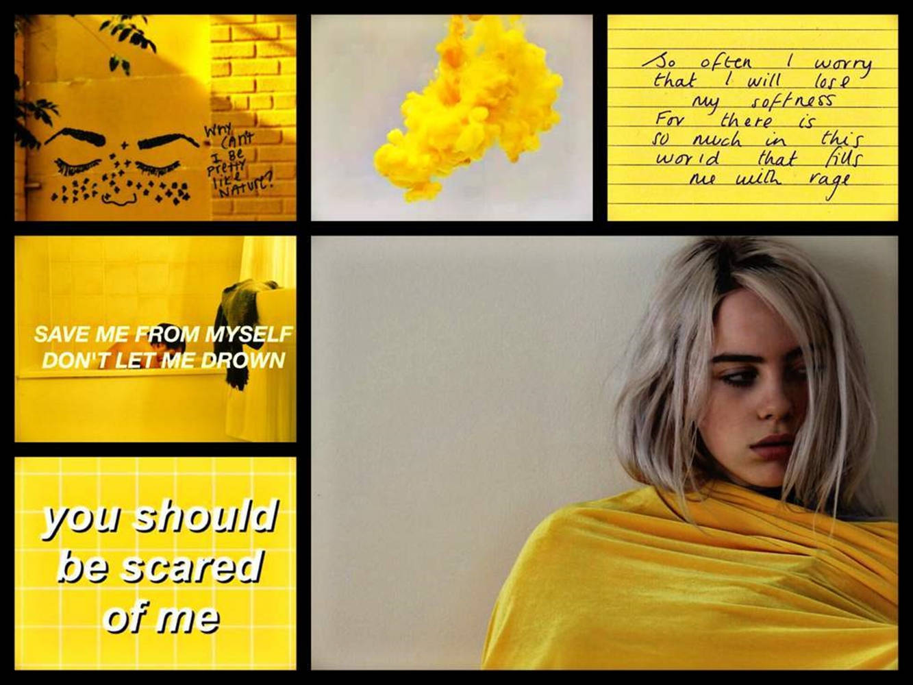 Aesthetic Billie Eilish Yellow Tumblr Aesthetic