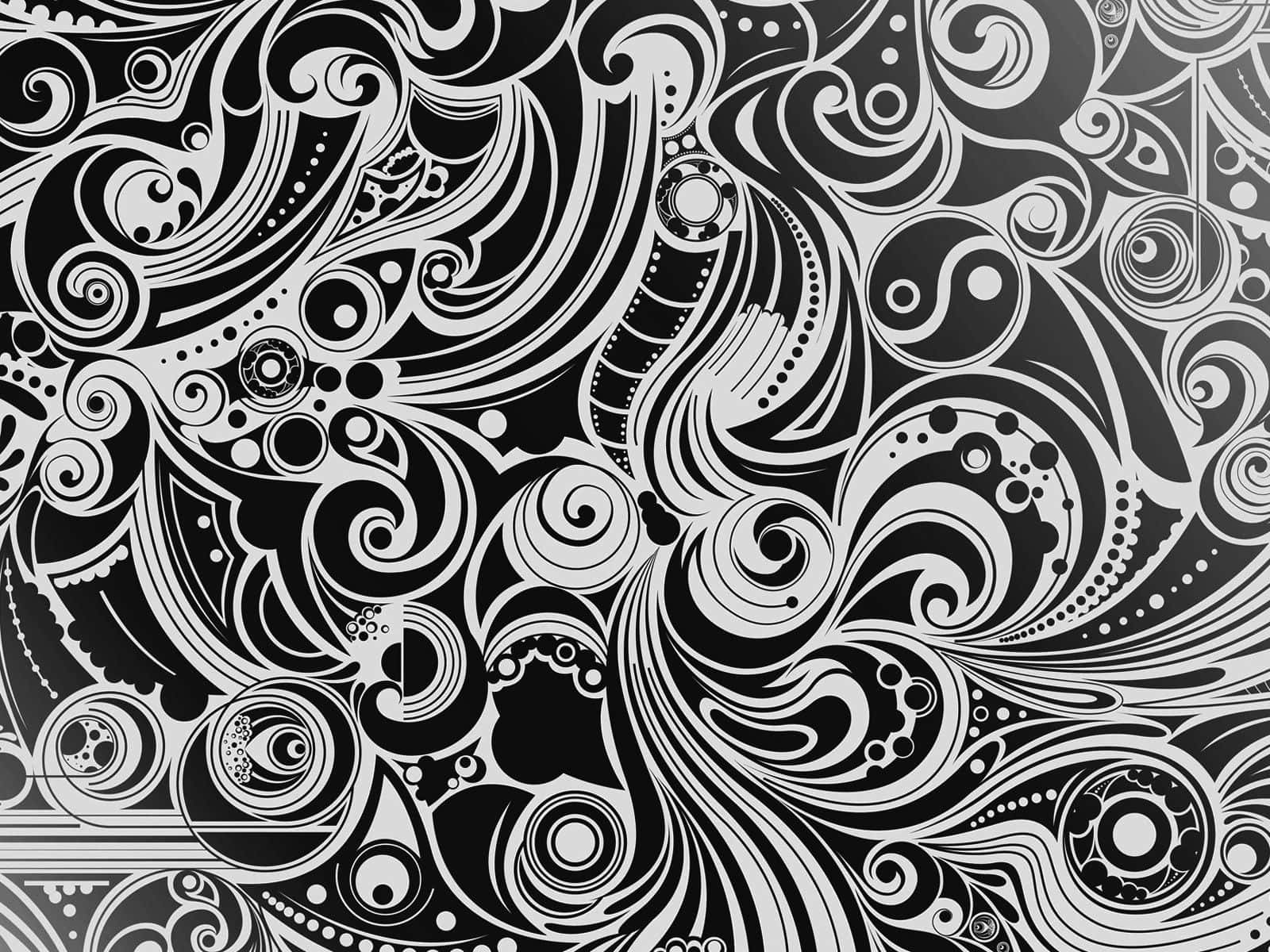 Aesthetic Black And White Pattern Background Background