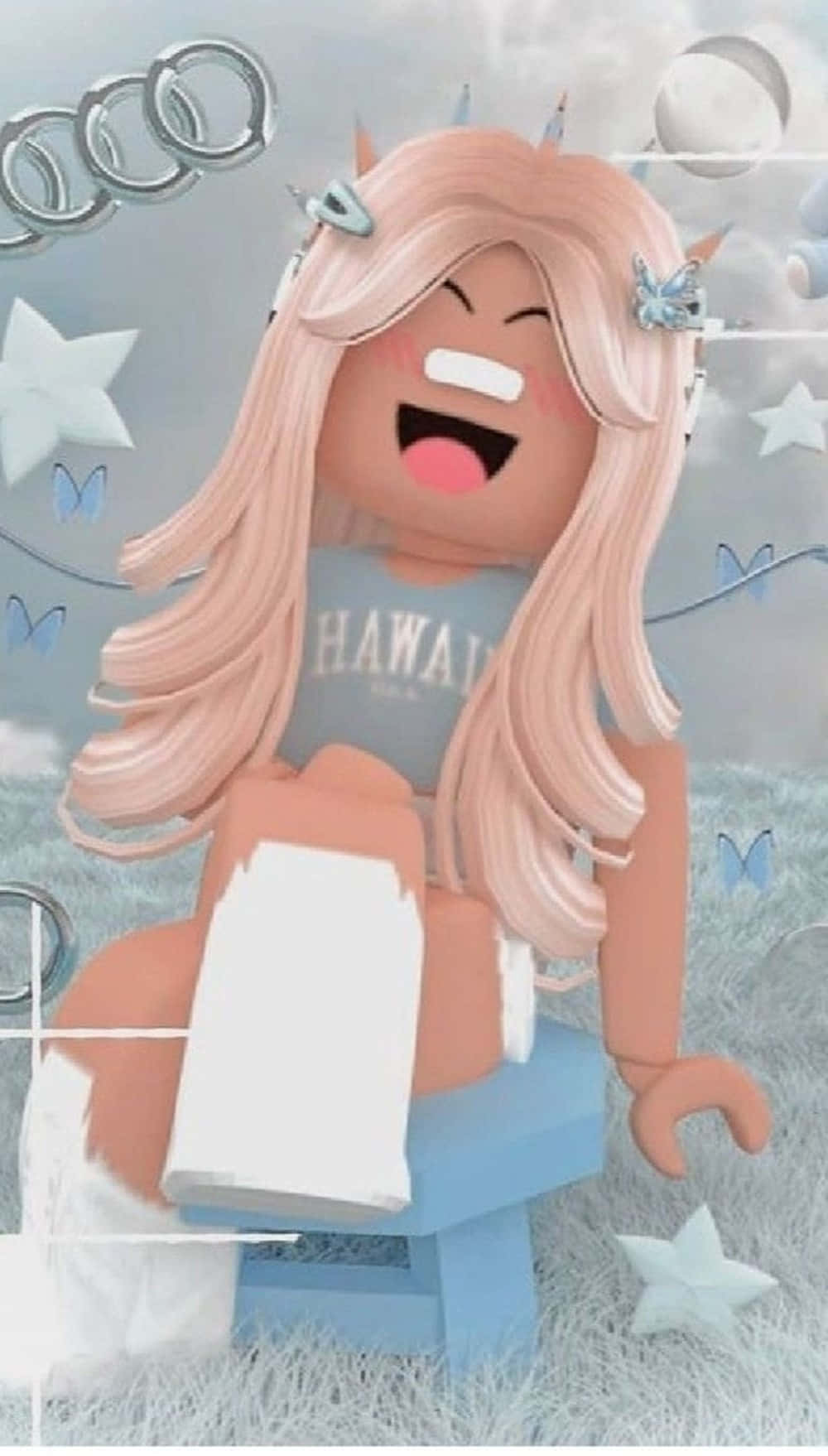 Aesthetic Blonde Girl Roblox Iphone Background