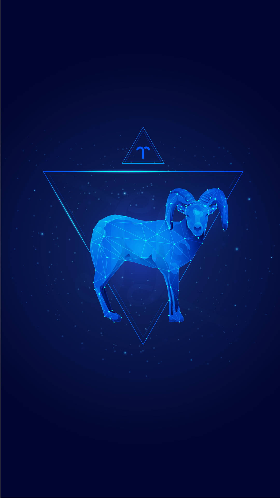Aesthetic Blue Aries Ram Constellation