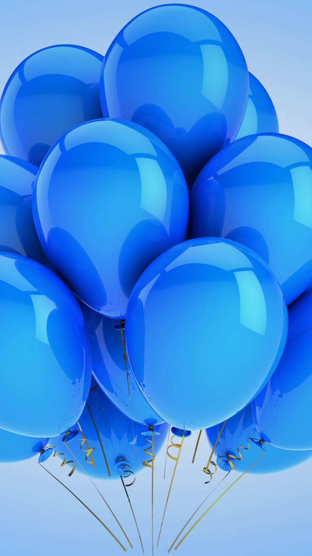 Aesthetic Blue Balloons Background