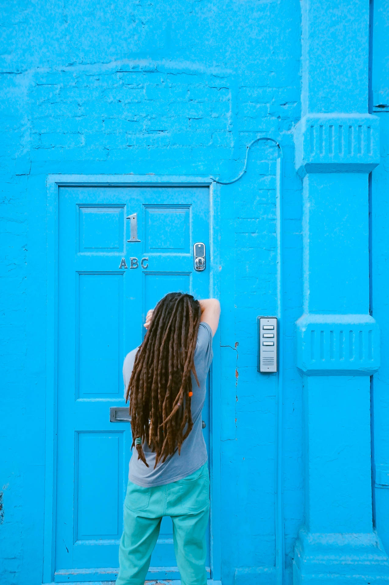 Aesthetic Blue Building Exterior