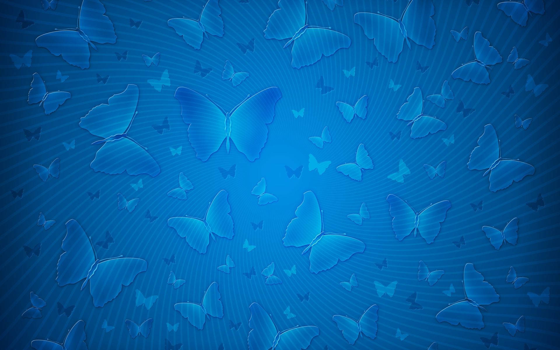 Aesthetic Blue Butterflies Background