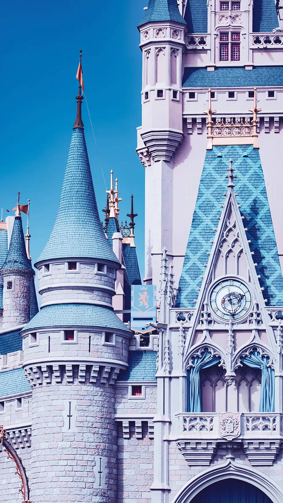 Aesthetic Blue Disney Castle Background