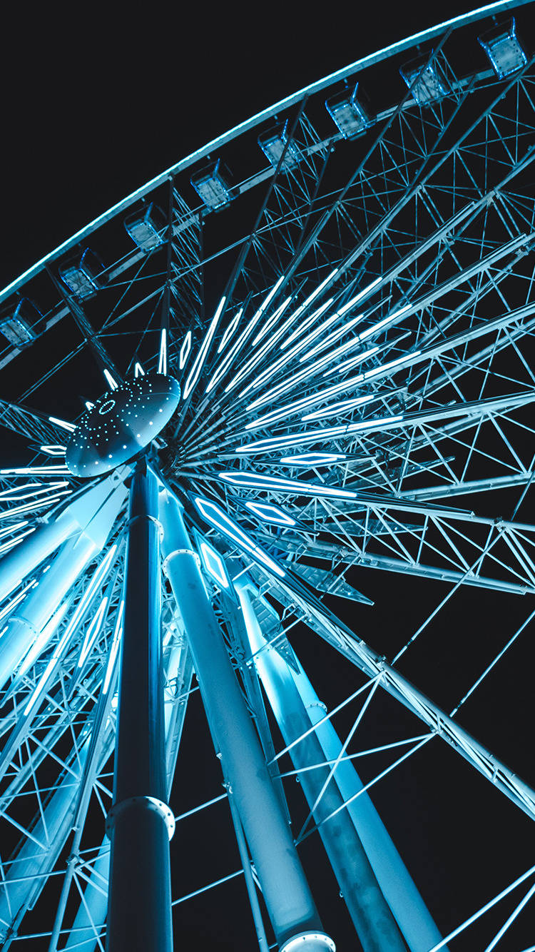 Aesthetic Blue Ferris Wheel