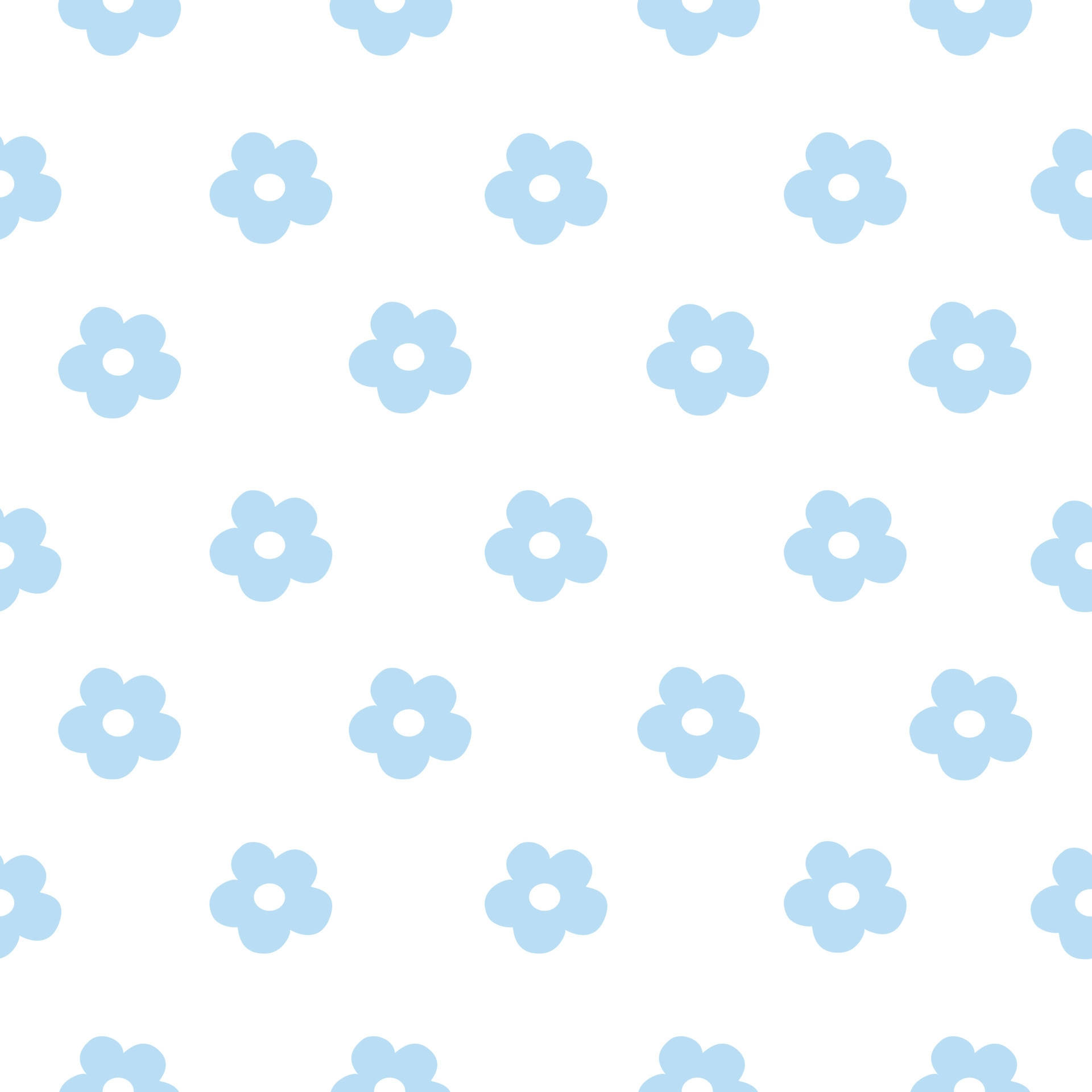 Aesthetic Blue Flower Minimalist Background