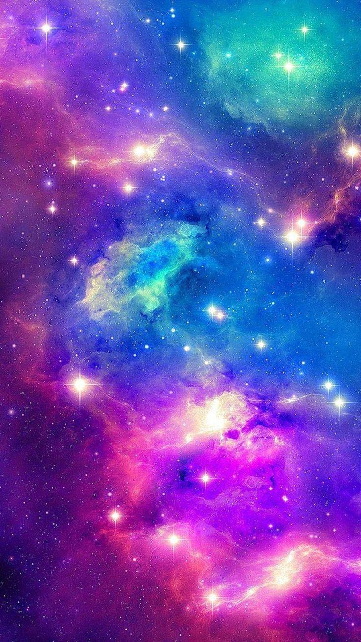 Aesthetic Blue Galaxy Background
