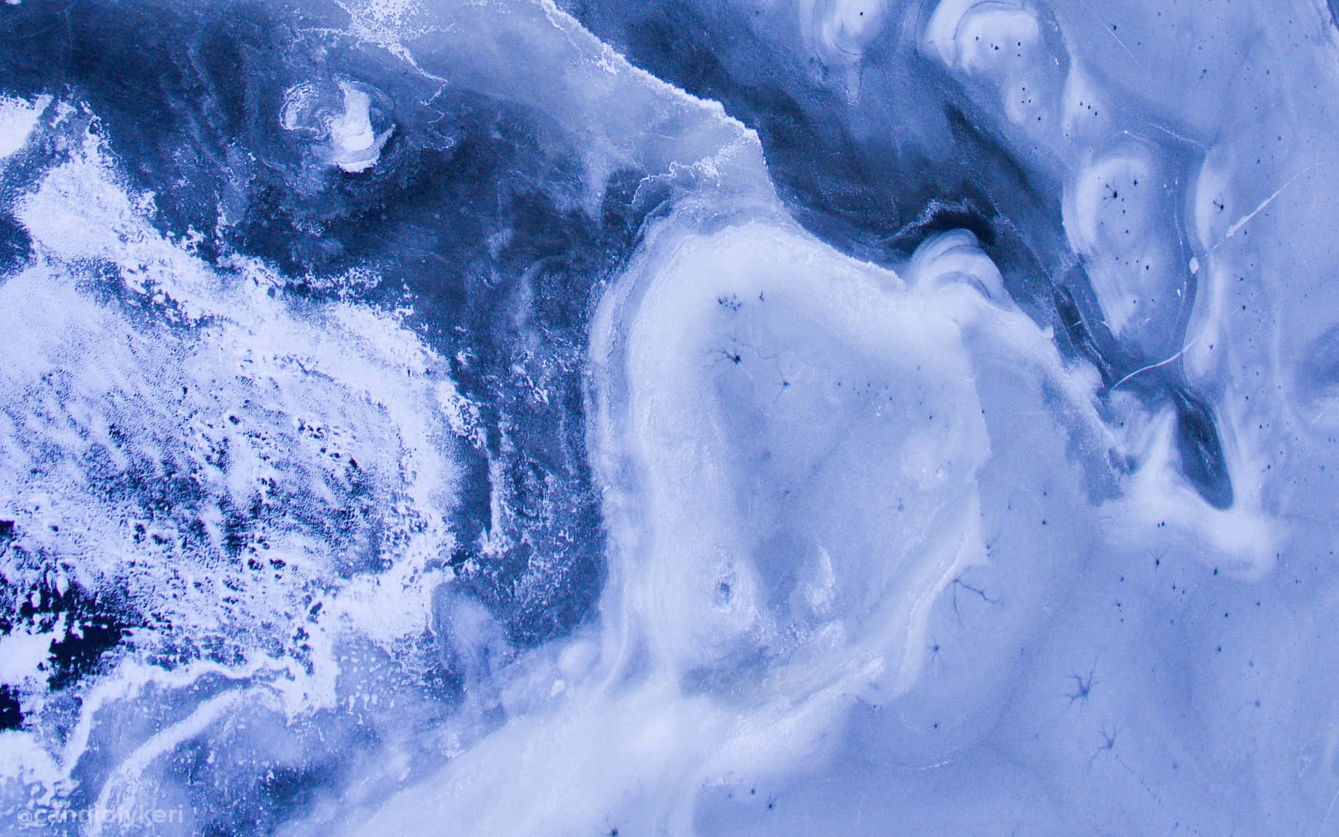 Aesthetic Blue Grunge Waves Crashing Ice Nature Photography Background