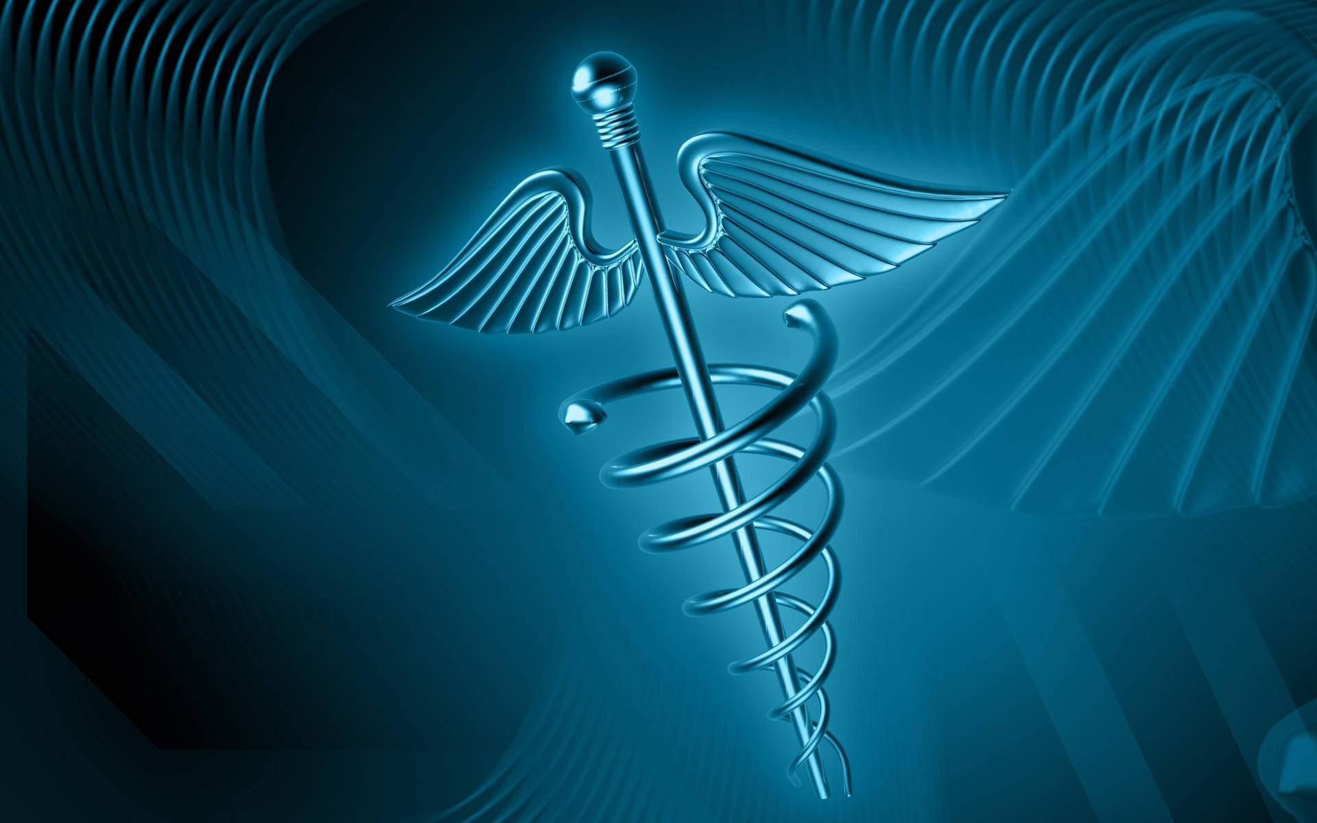 Aesthetic Blue Medical Staff Logo Background