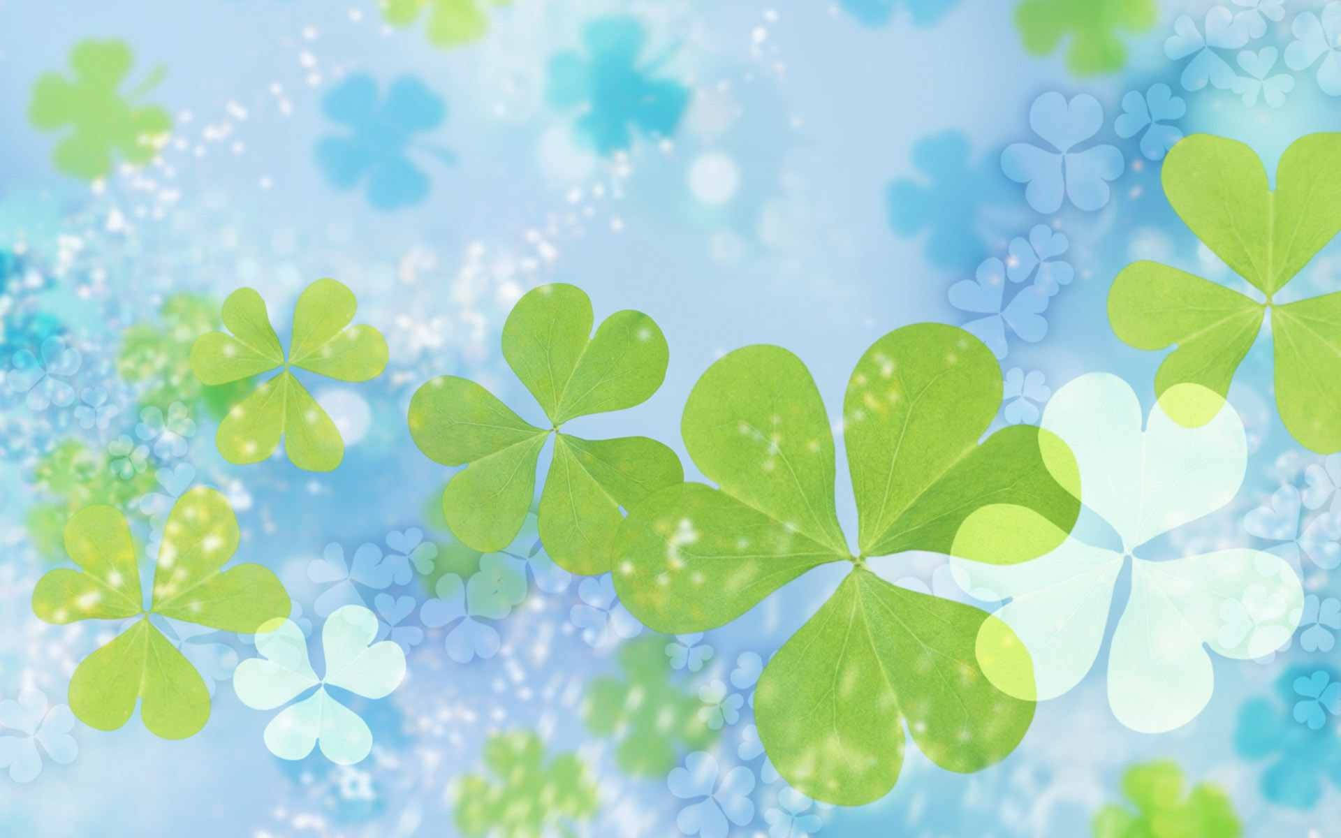 Aesthetic Blue St Patrick's Day Background