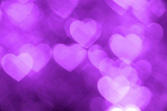 Aesthetic Blurry Purple Hearts