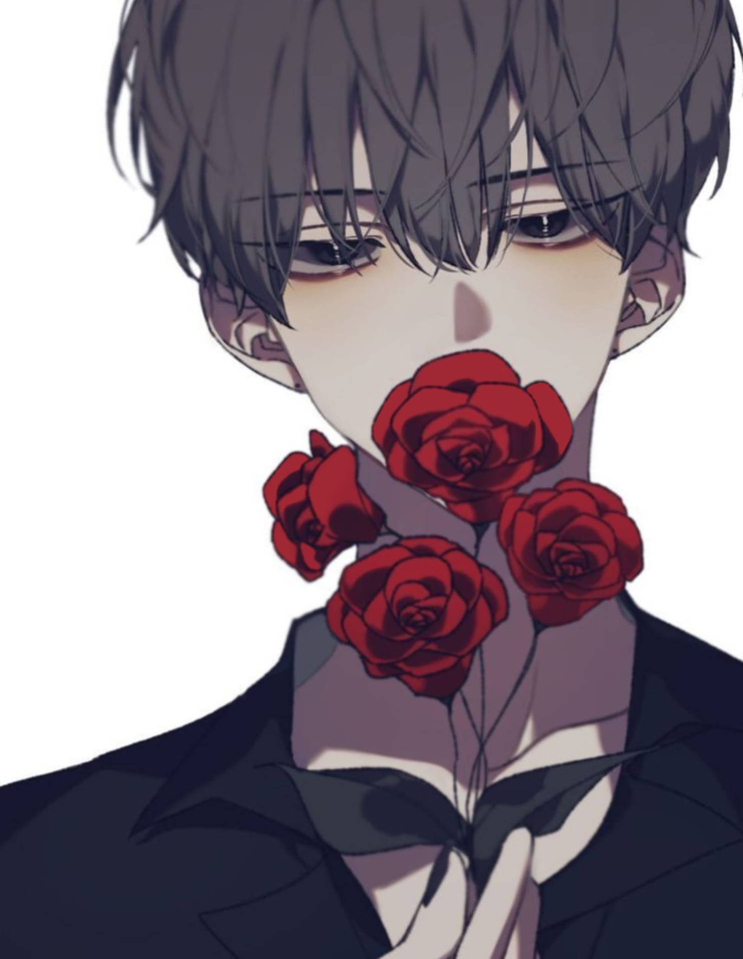 Aesthetic Boy Roses Background