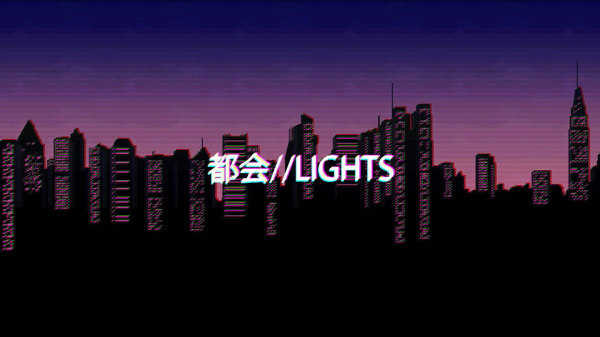Aesthetic Boy Urban Lights Background