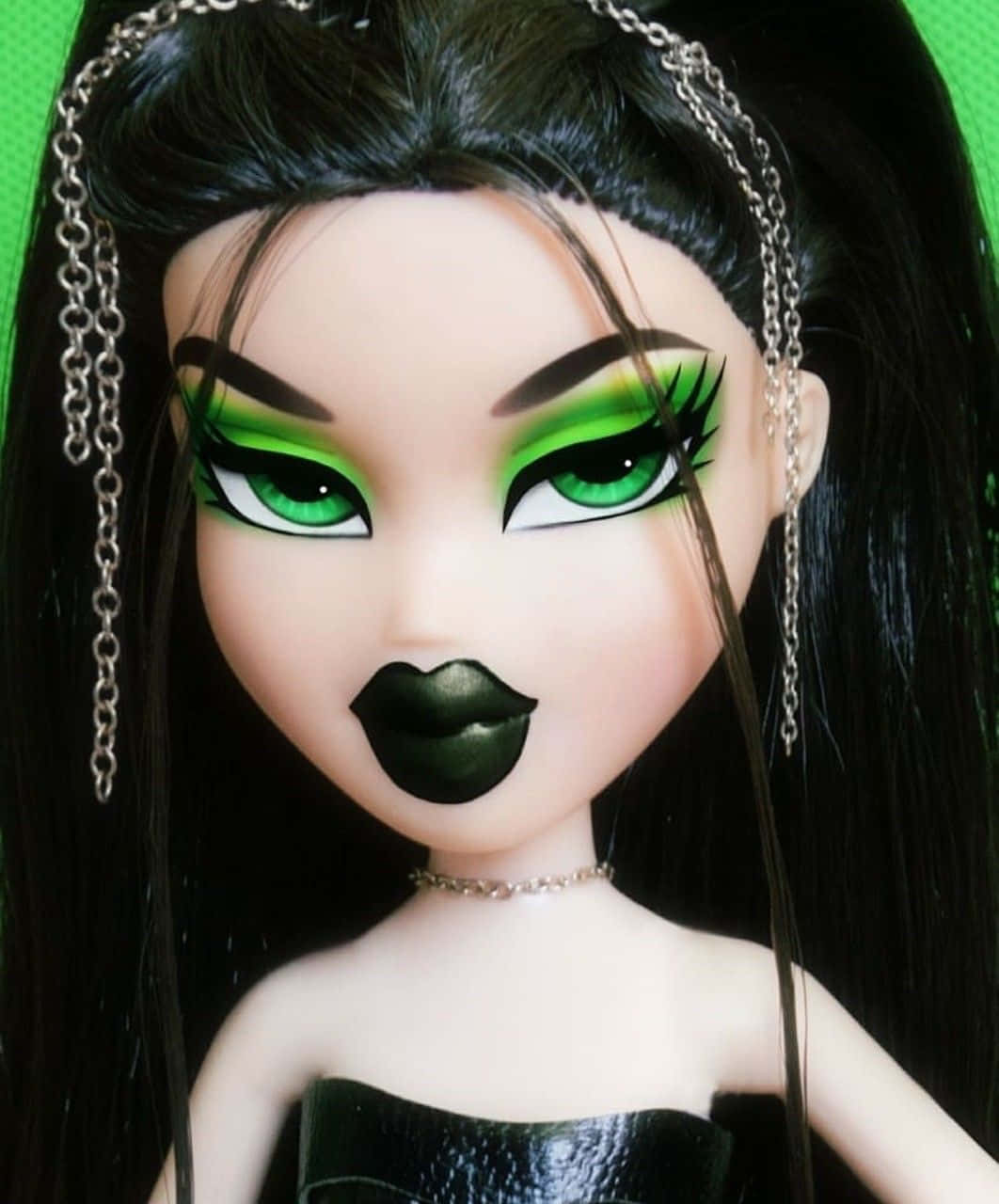 Aesthetic Bratz Doll Jade Gothic Background