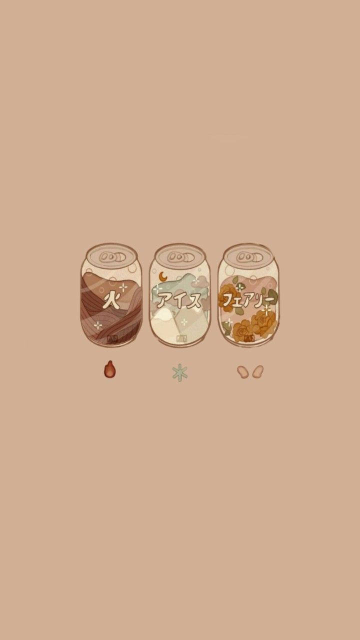 Aesthetic Brown Can Juice Art Background