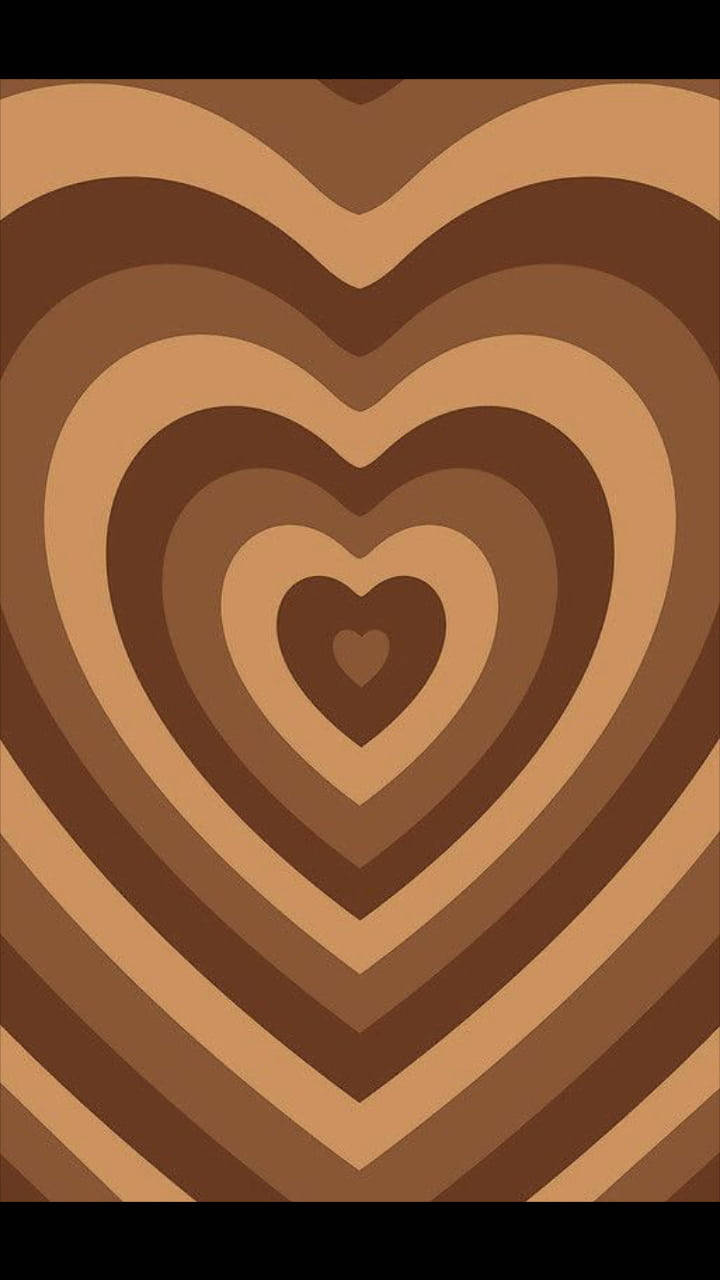 Aesthetic Brown Heart Background