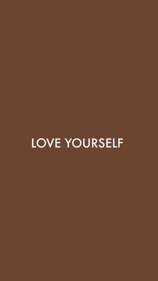 Aesthetic Brown Love Yourself Background