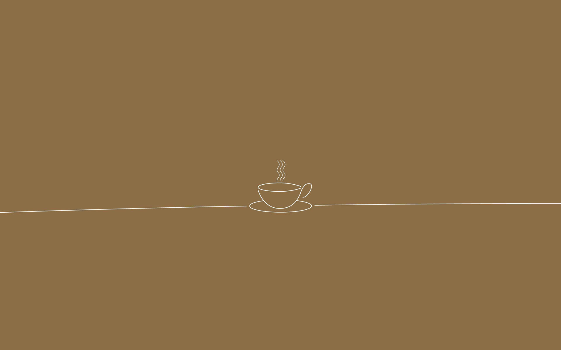 Aesthetic Brown Minimalist Coffee Art Background