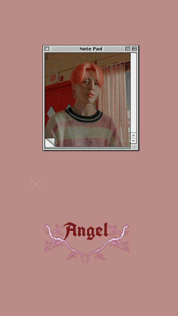Aesthetic Bts Jimin On Notepad Background
