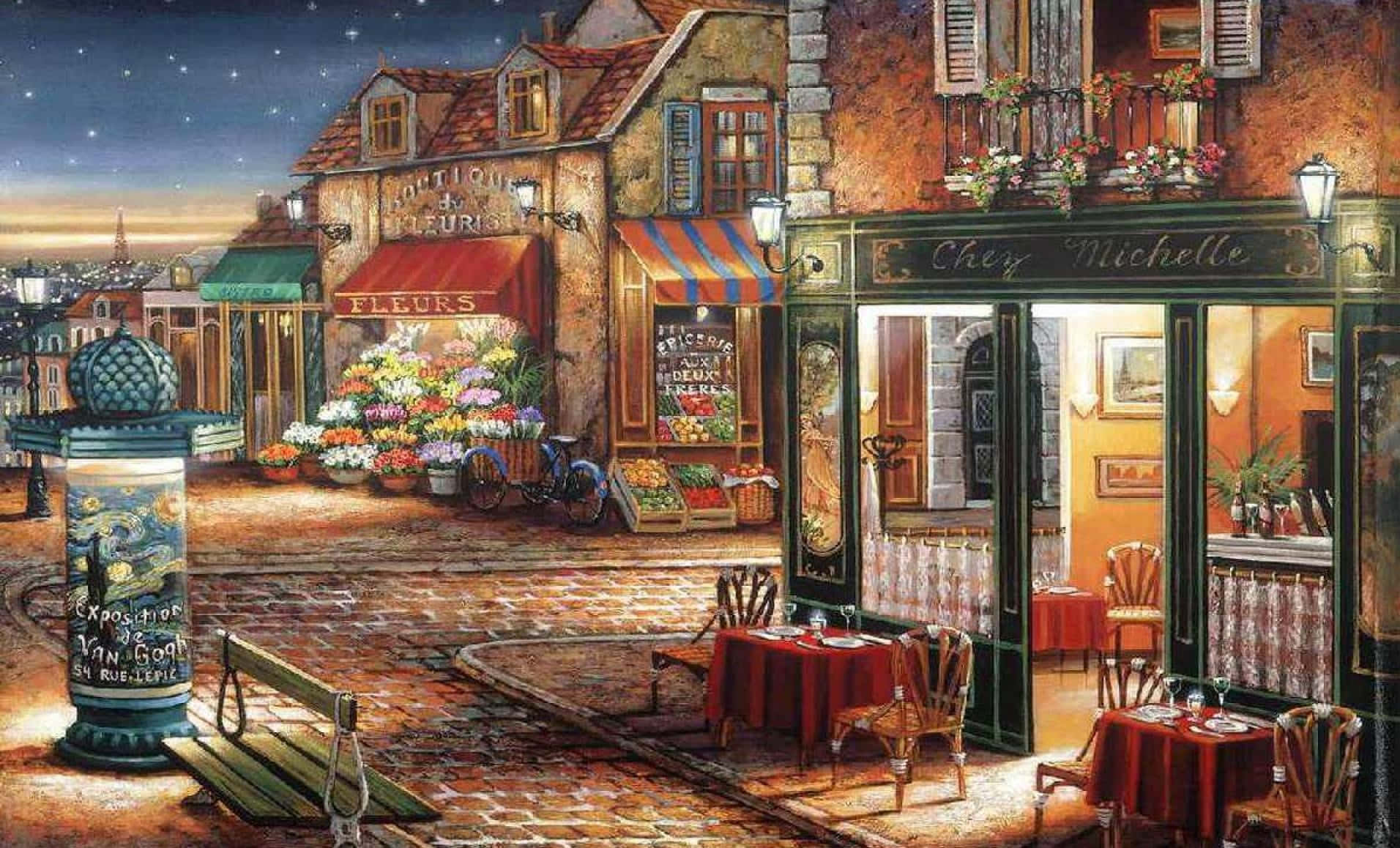 Aesthetic Cafe Anime Background