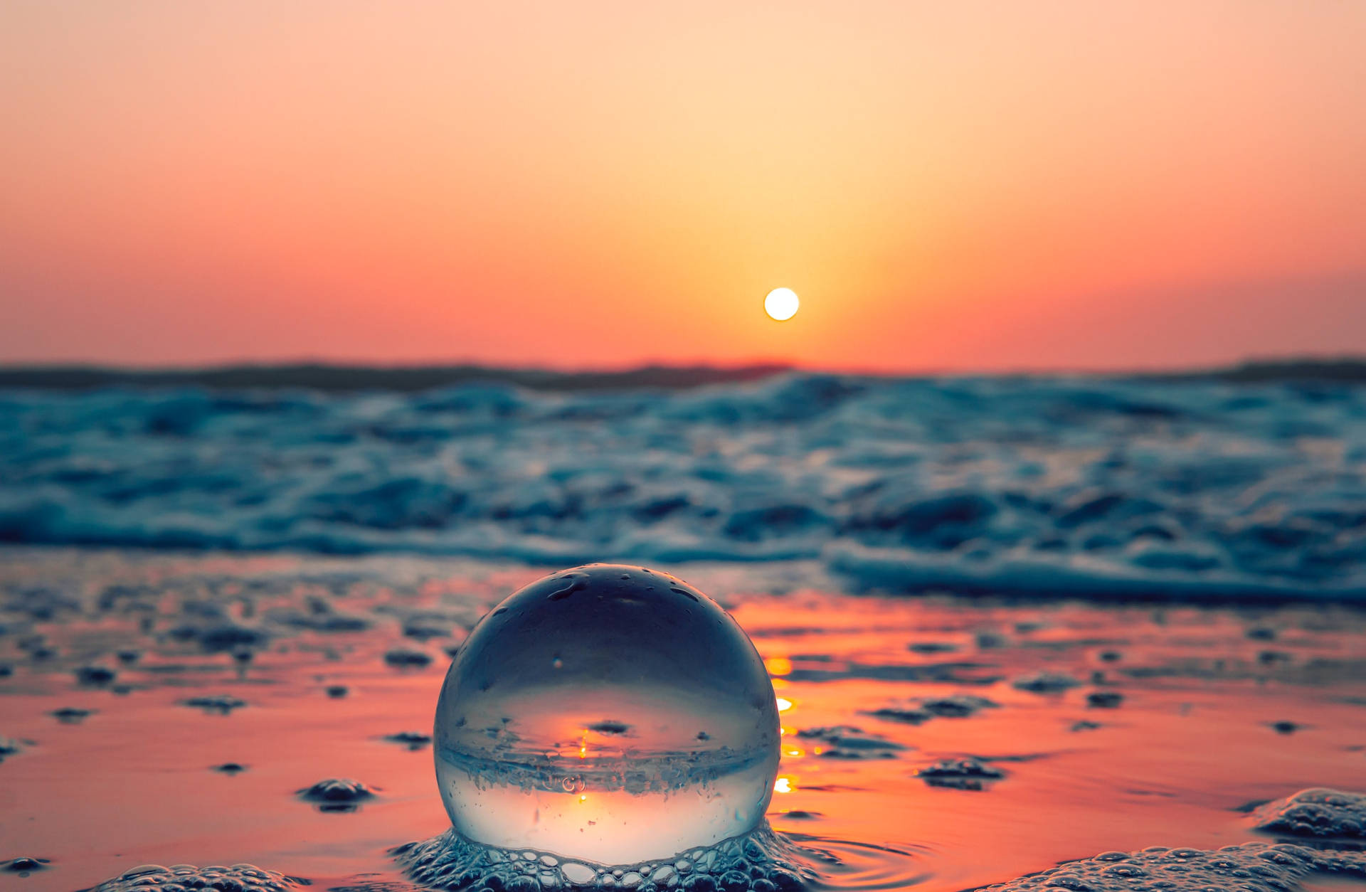 Aesthetic Calm Sunset Bubble