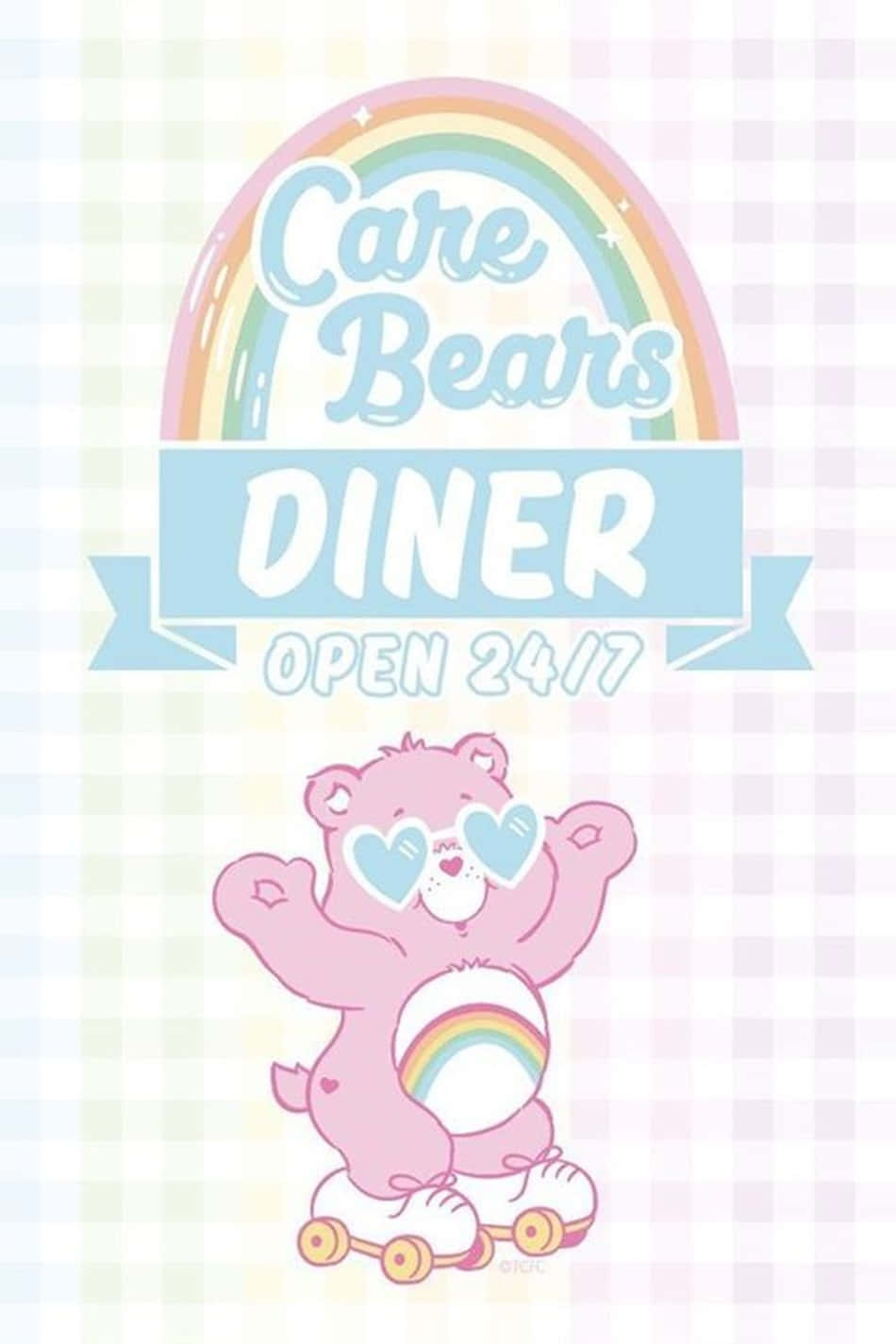 Aesthetic Care Bear Rainbow Diner Background