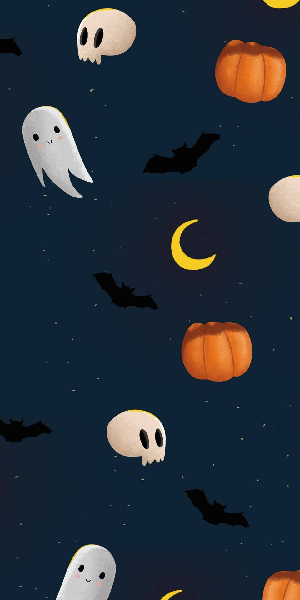 Aesthetic Cartoon Halloween Phone Background