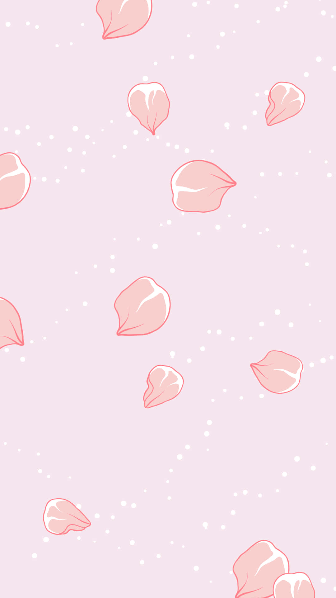 Aesthetic Cherry Blossom Petals Background