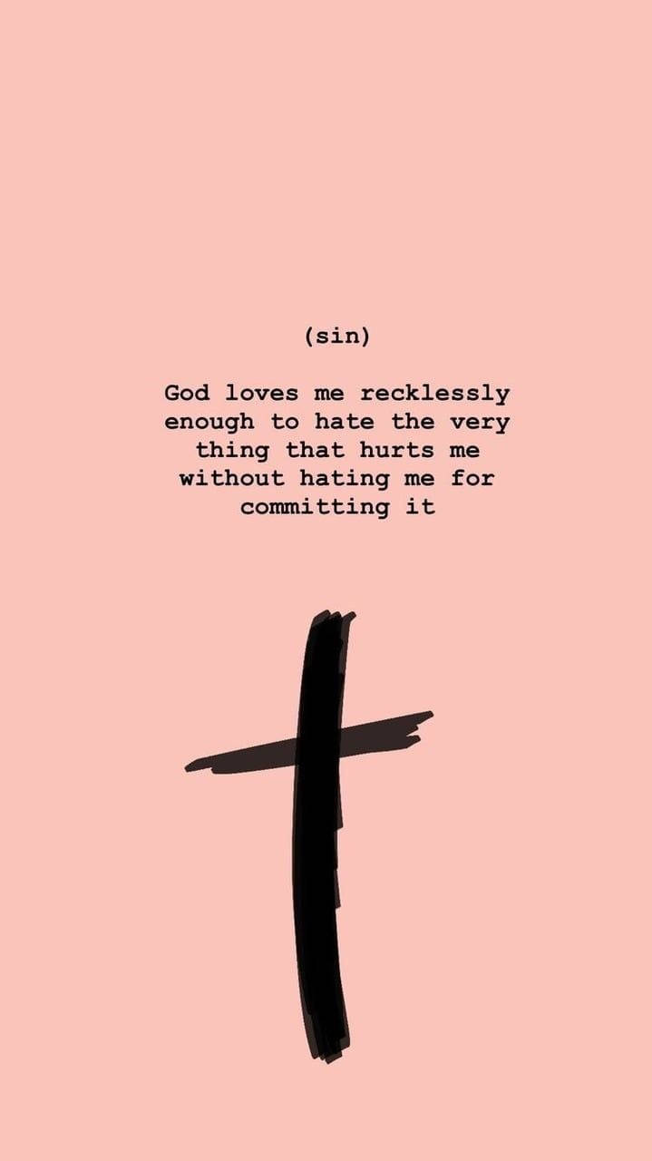 Aesthetic Christian Quotes With Black Cross Background