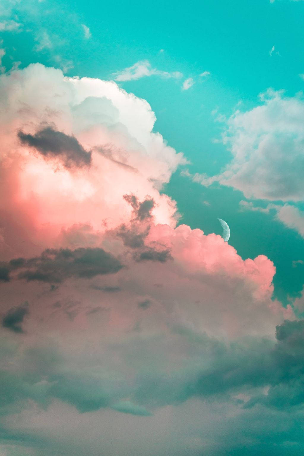 Aesthetic Cloud Over The Horizon Background