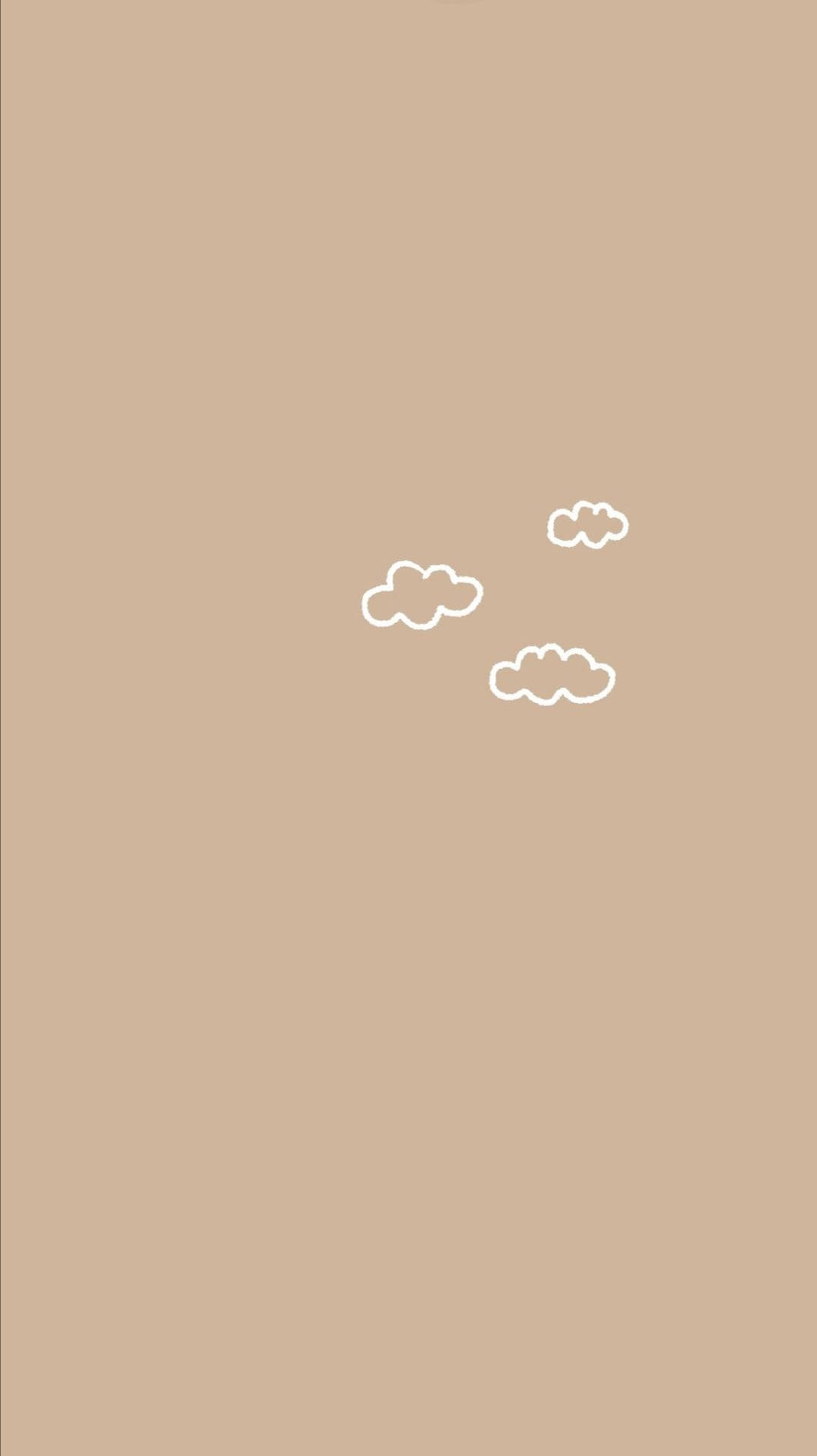 Aesthetic Clouds On Beige Background Background