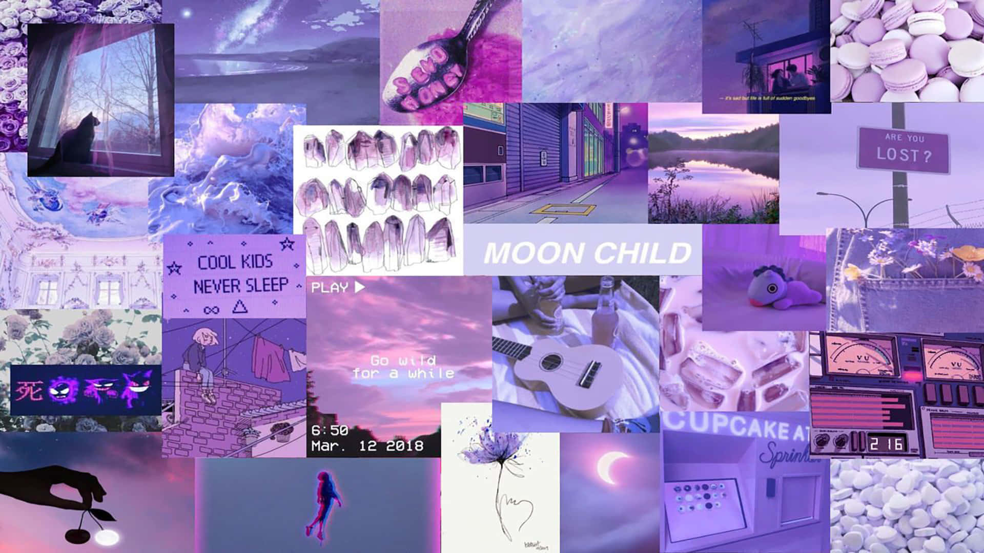 Aesthetic Collage Desktop Background Background