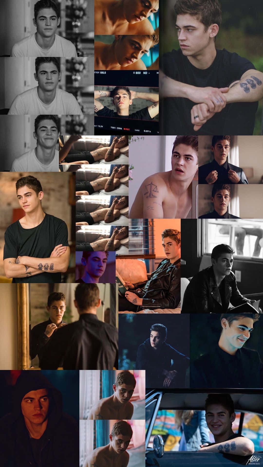 Aesthetic Collage Of The Book Character Hardin Scott Background