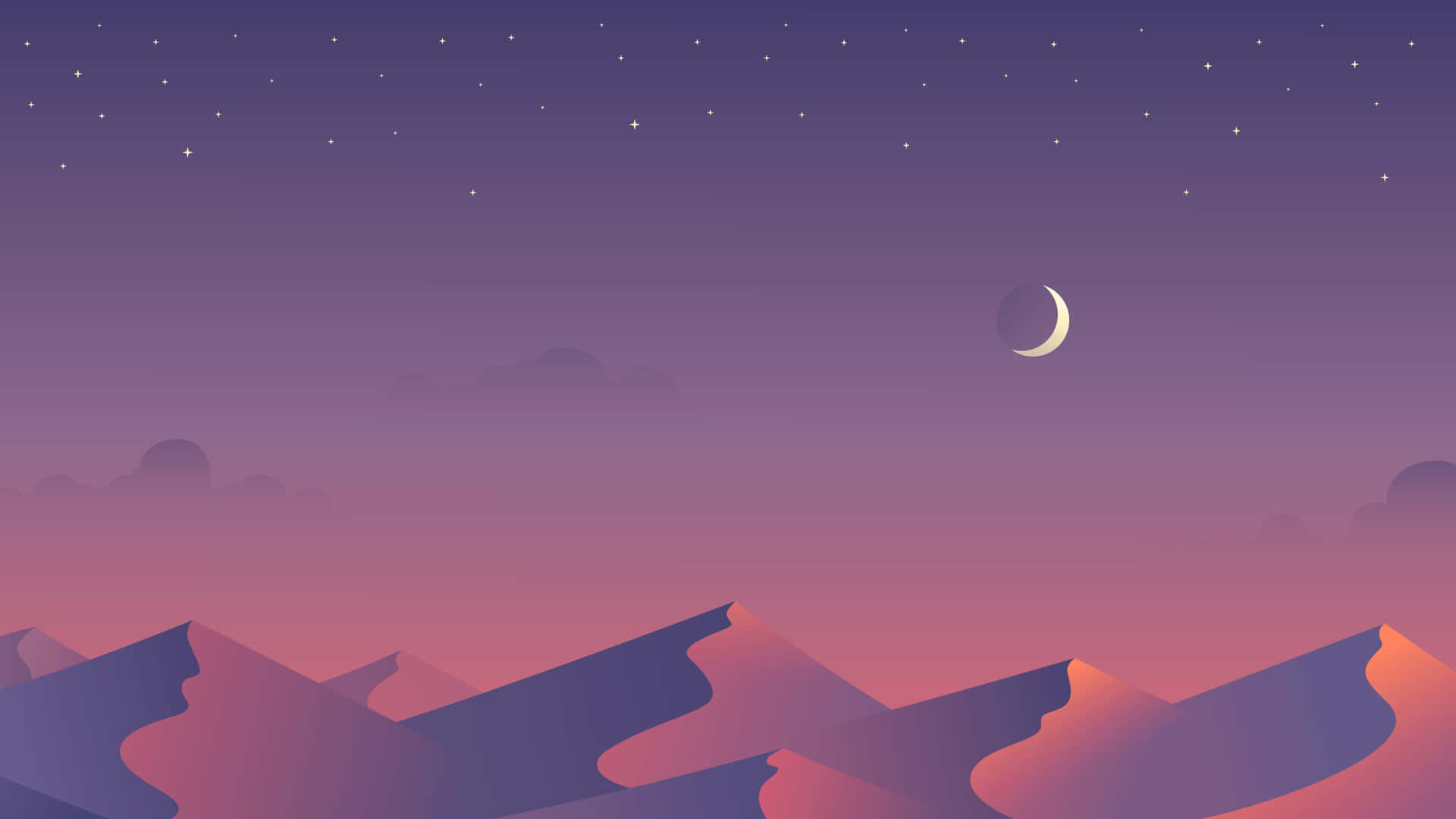 Aesthetic Computer 4k Desert Moon Background